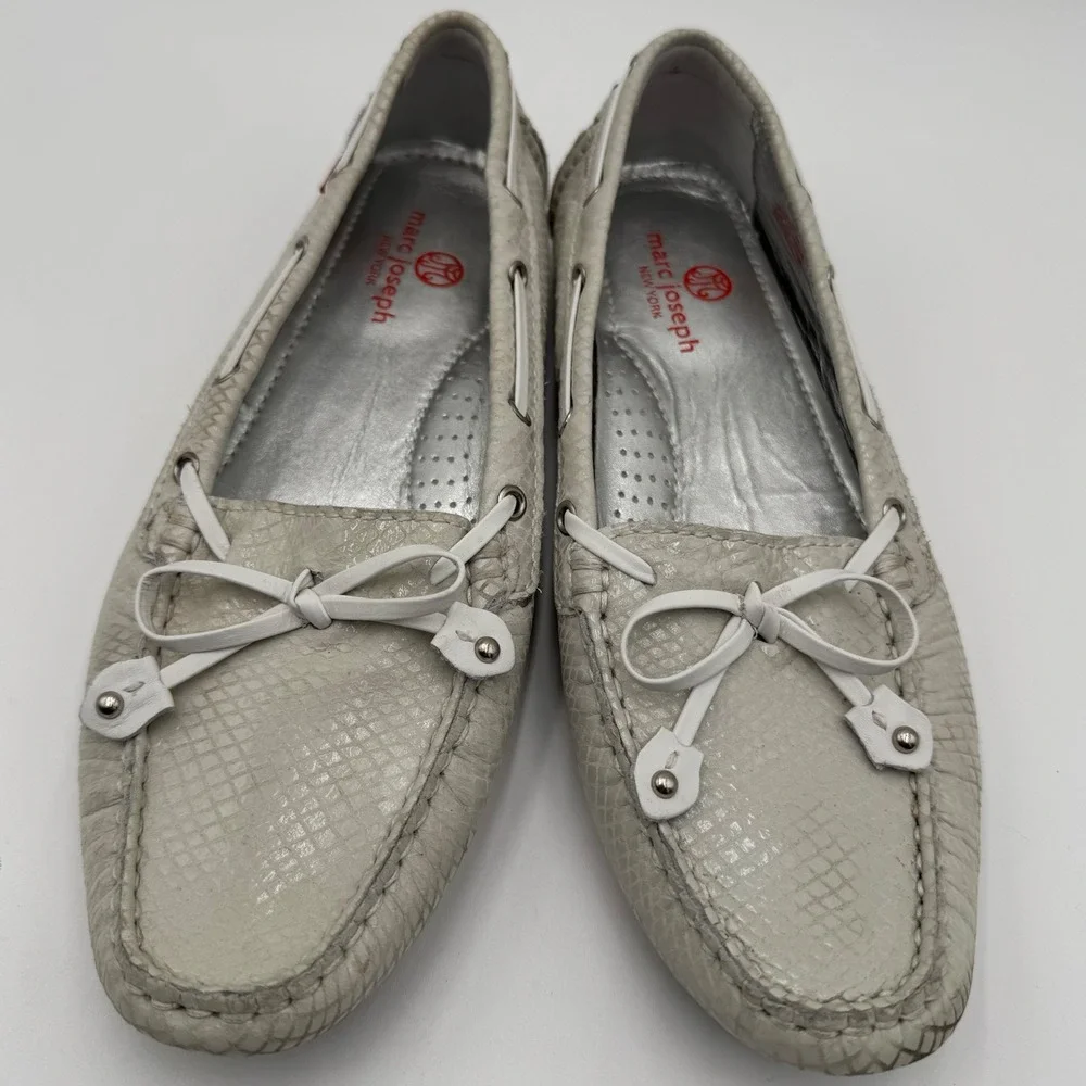 Marc Joseph New‎ York Cypress Hill Driving Loafers Womens 8 Snake Leather Luxury